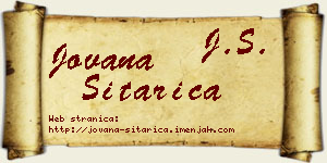 Jovana Sitarica vizit kartica